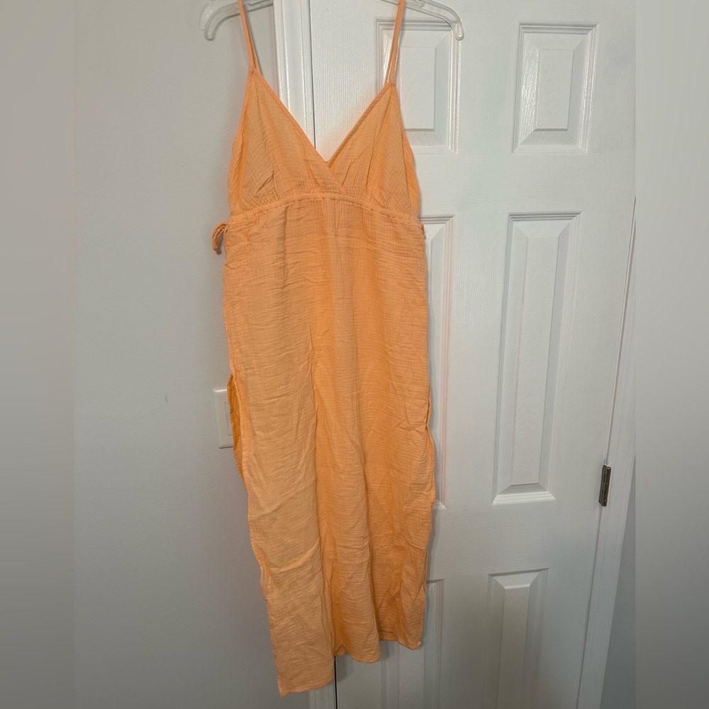 Orange Swim Coverup Dress